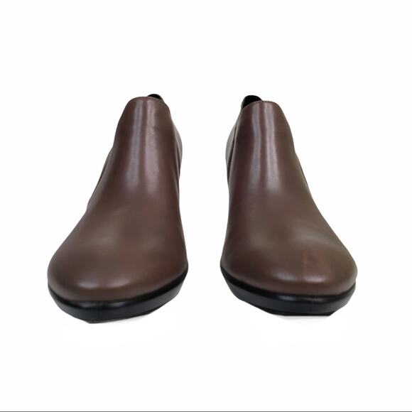 ECCO Shape 55 Plateau Stack Leather Bootie Womens Size EU 40 US 9-9.5 NEW - Picture 2 of 10